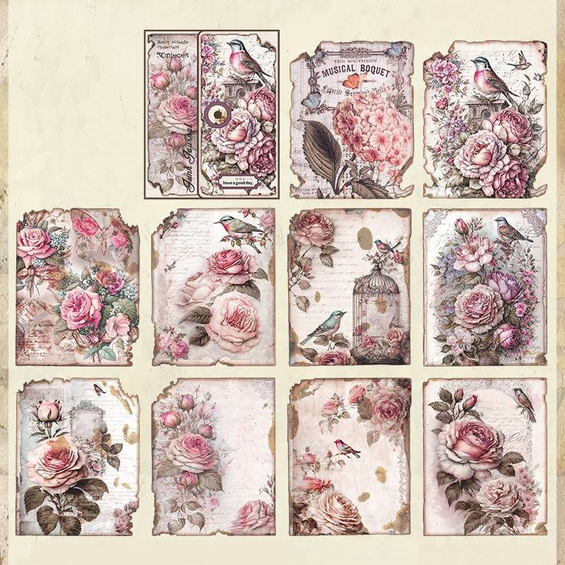 Buy A Decorative Background Papers - Pink Roses