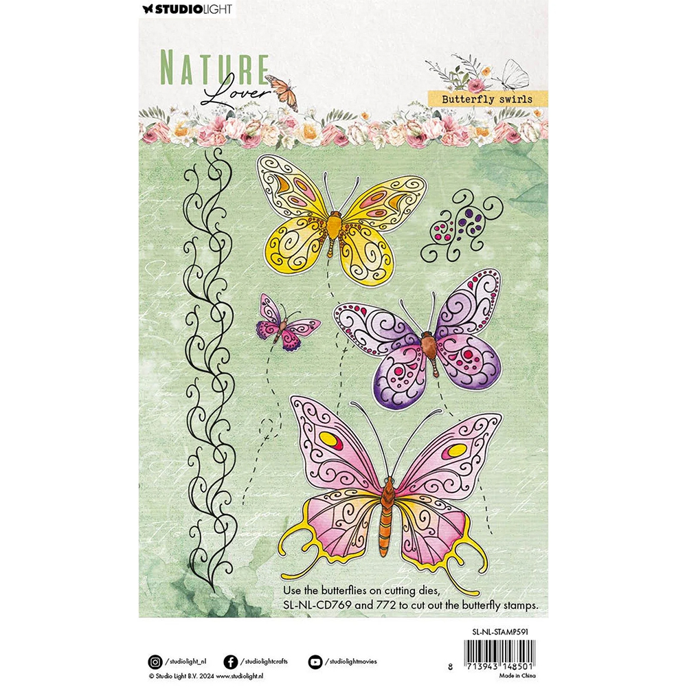 Nature Lover Clear Stamps Butterfly Swirls