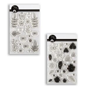 Two Jays Stamps - Funky Flowers & Leaves