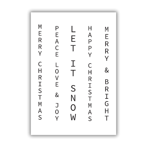 JHE1030 Vertical Christmas Sentiments Stamp Set