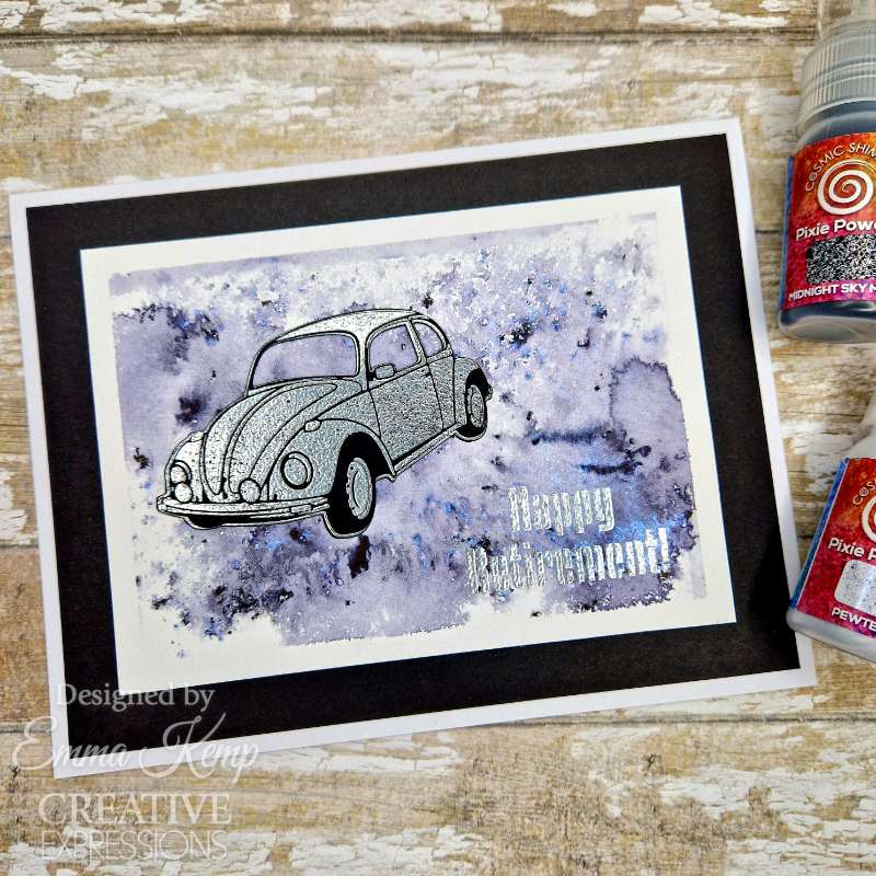 Sue Wilson Classic Cars 6 in x 8 in Clear Stamp Set