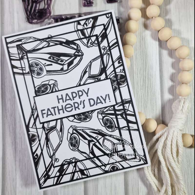 Sue Wilson Super Cars 6 in x 8 in Clear Stamp Set - Image 3