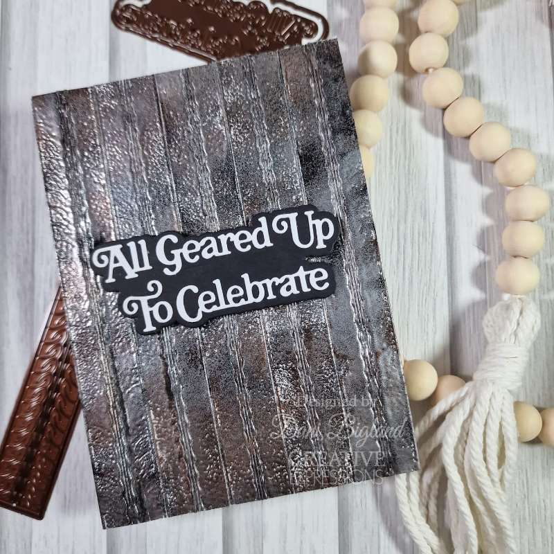 Sue Wilson Mini Shadowed Sentiments All Geared Up To Celebrate Craft Die - Image 5