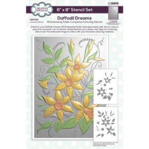 Paper Cuts Daffodil Dreams Companion Colouring Stencil