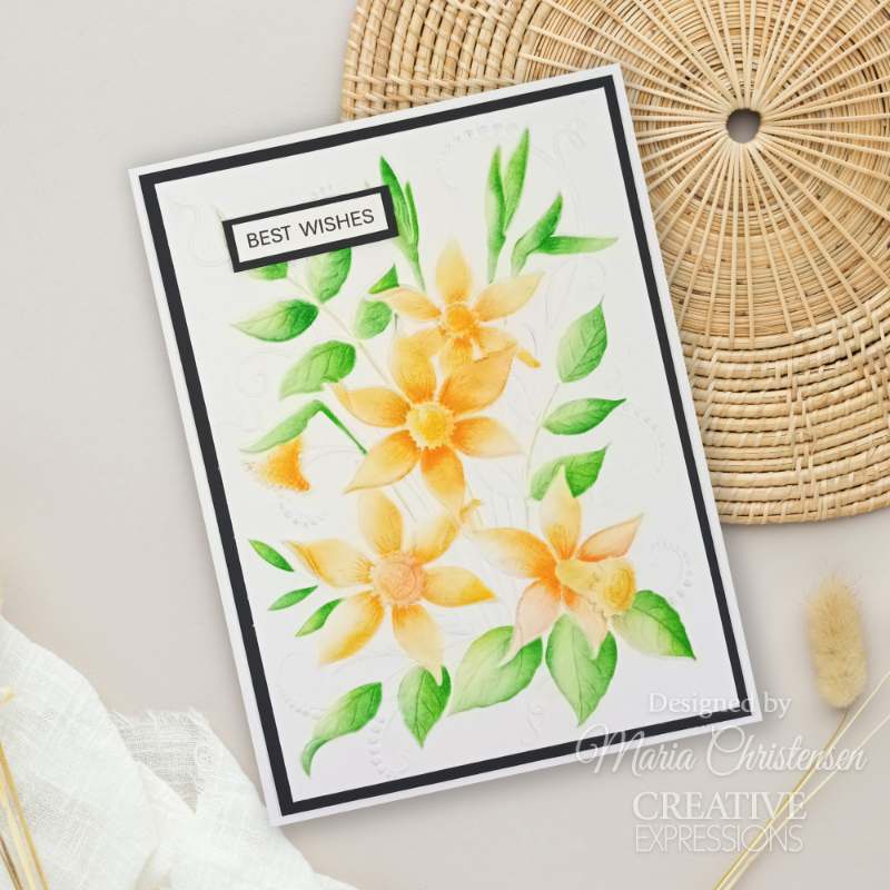 Paper Cuts Daffodil Dreams Companion Colouring Stencil