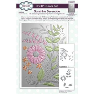 Paper Cuts Sunshine Serenade Companion Colouring Stencil