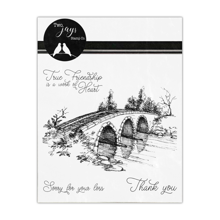 Two Jays Stamps River Bridge Art of Craft