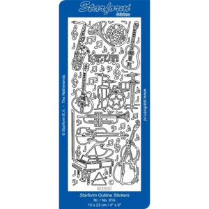 Starform Outline Sticker - Musical Instruments