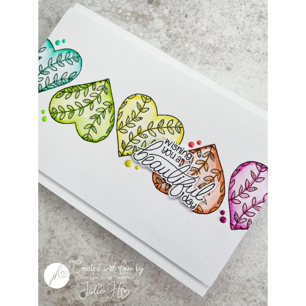 Mary's Hearts & Florals A6 Stamp Set