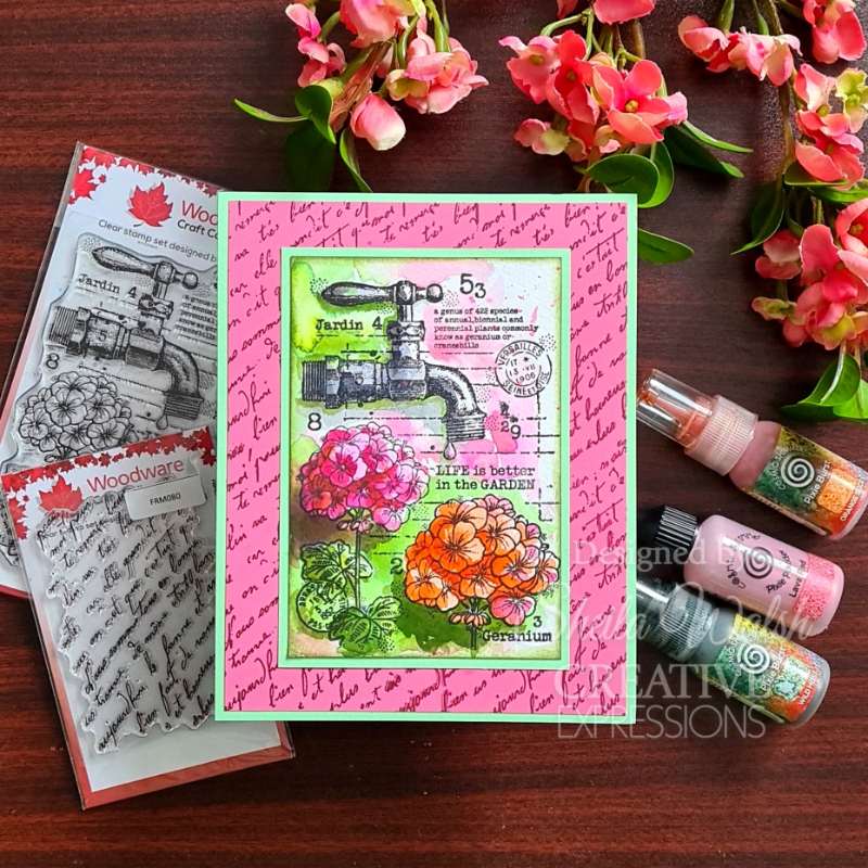 Geraniums 4 in x 6 in Stamp Set - Image 4