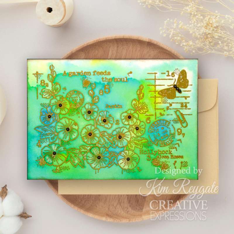 Hollyhocks 4 in x 6 in Stamp Set - Image 7