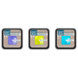 Craft Artist Pearl Fusion FX Special Effect Ink Pad Blue Pearl, Yellow Green, Ocean