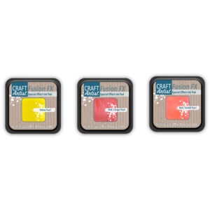 Craft Artist Pearl Fusion FX Special Effect Ink Pad Pink Grape, Yellow Pearl, Red Orchid