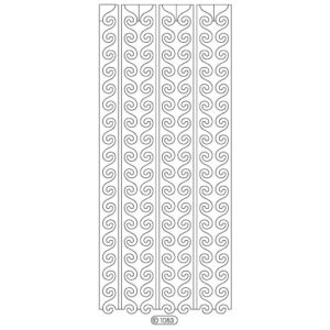 Starform Glitter Sticker Swirly Borders