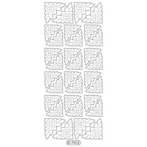 Starform Glitter Sticker Floral Flower Corners