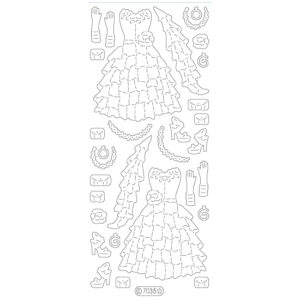 Starform Glitter Sticker Bridal Dress