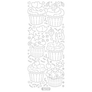 Starform Glitter Sticker Cupcakes