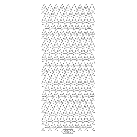 Starform Glitter Sticker Christmas Tree Alphabet