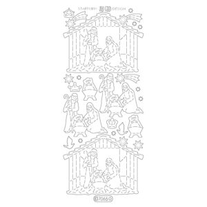 Starform Glitter Sticker Nativity Scene