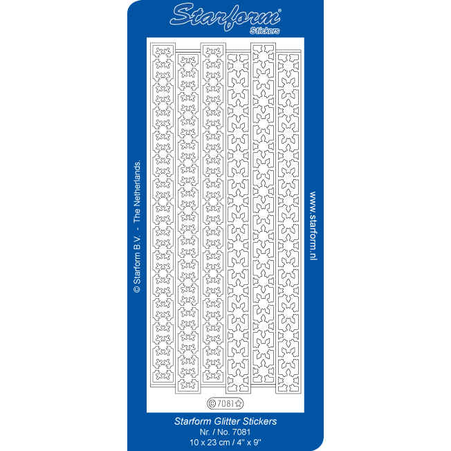 Starform Glitter Sticker Snowflake Border