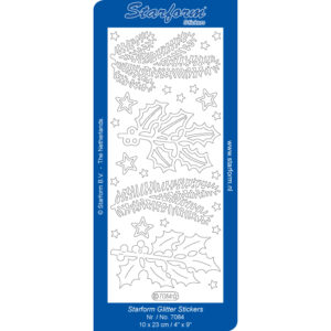 Starform Glitter Sticker Pine/Holly Branches