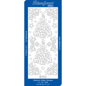 Starform Glitter Sticker Holly Tree/Corner Flourish