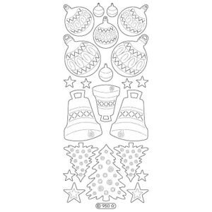 Starform Glitter Sticker Christmas Baubles, Bells & Trees