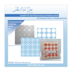 John Next Door 3D Embossing & Stencils - Moroccan Tile Layer