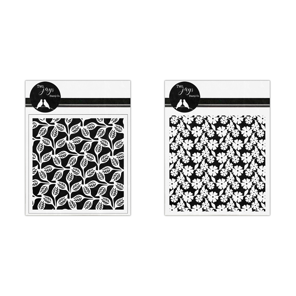 Two Jays Craft Stencil Open Leaves & Dolly Mixture Set Art of Craft