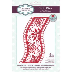 Sue Wilson Festive Snowflake Ribbon Wave