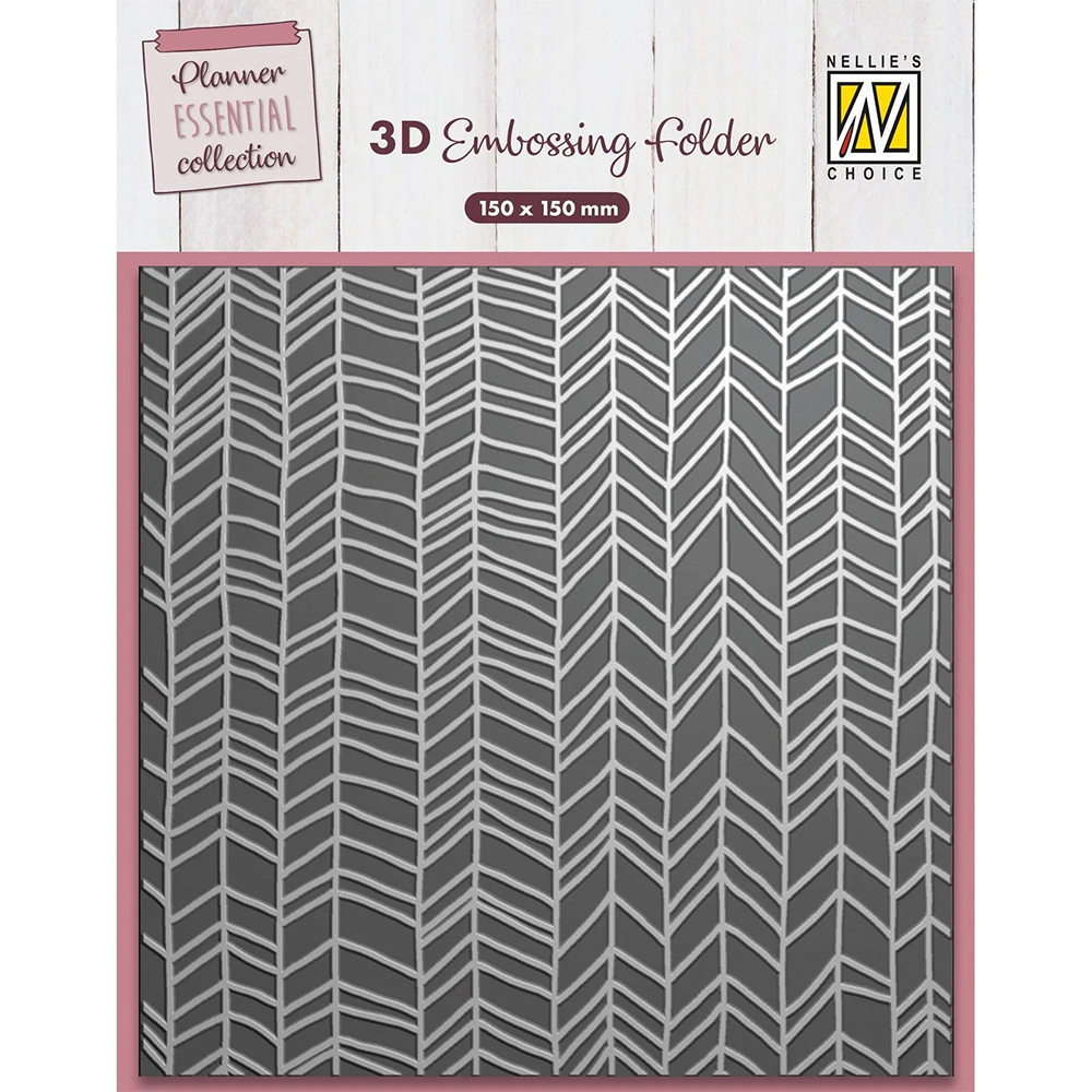 Nellie Snellen 3D Embossing Folder Chevron Art of Craft