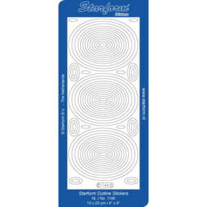 Starform Glitter Sticker Concentric Ovals