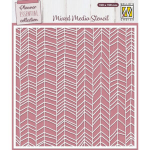 Nellie Snellen Mixed Media Stencil Chevron