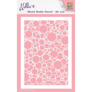 Nellie Snellen Mixed Media Stencil Bubbles