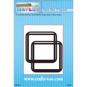 Handmade By Hayley Fabric Dies - 3" Squares (2 Dies)