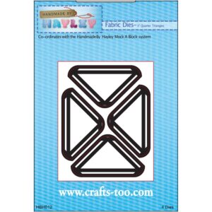Handmade By Hayley Fabric Dies - 3" Quarter Triangles (4 Dies)