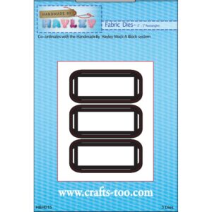 Handmade By Hayley Fabric Dies - 3" - 1" Rectangles (3 Dies)