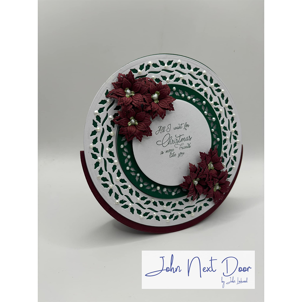 John Next Door Christmas Festive Swirl Sentiments Stamp