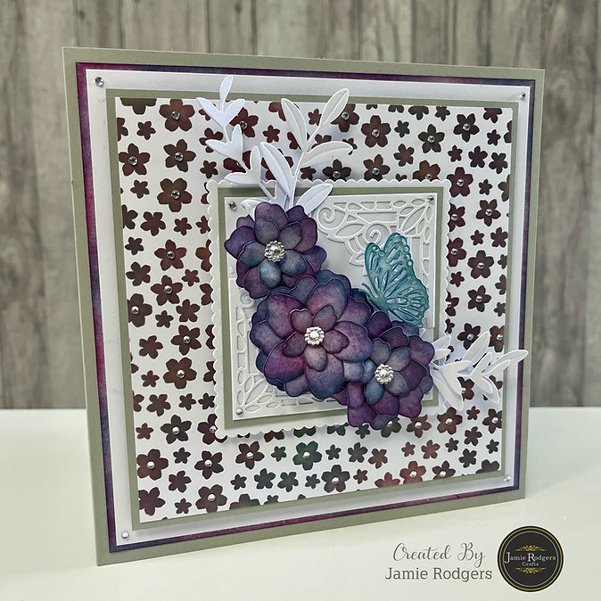 Jamie Rodgers Crafts Floral Burst Stencil 8" x 8" - Image 7