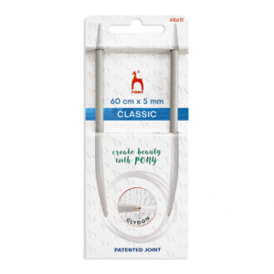 Knitting Pins: Circular: Fixed: Classic: 60cm x 5mm