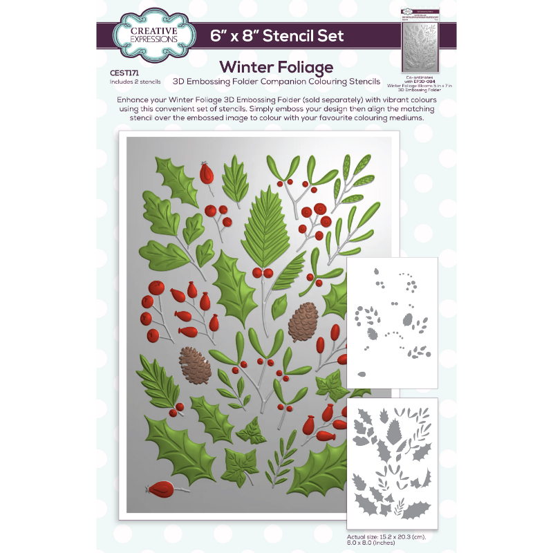 Winter Foliage Companion Colouring Stencil