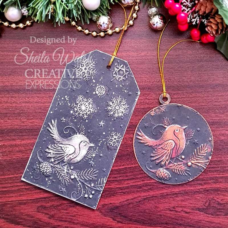Robin & Snowflakes 3D Embossing Folder - Image 8