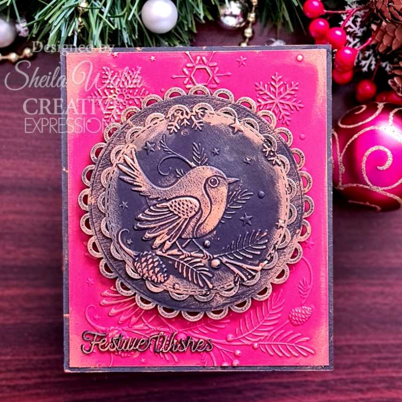 Robin & Snowflakes 3D Embossing Folder - Image 6