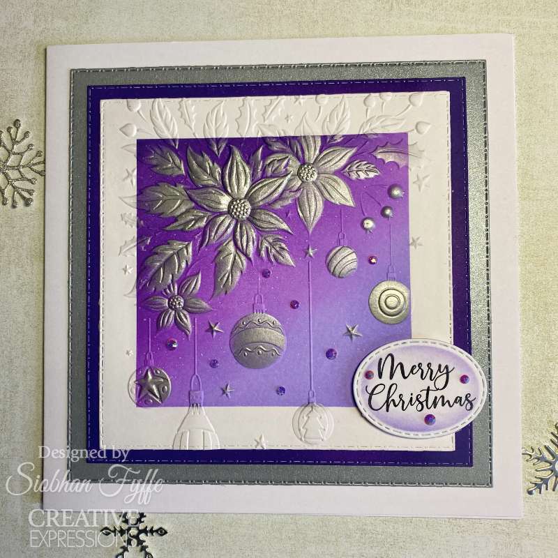 Poinsettias & Baubles Companion Colouring Stencil - Image 2