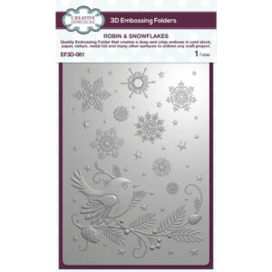 Robin & Snowflakes 3D Embossing Folder