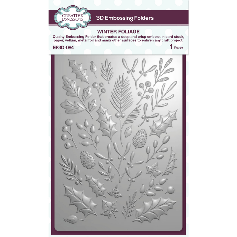 Winter Foliage 3D Embossing Folder