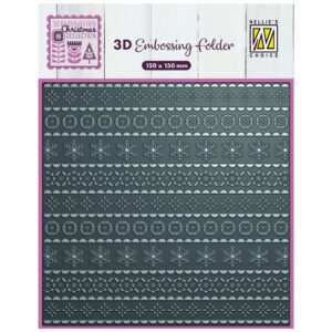 Nellie Snellen 3D Embossing Folder - Scandinavian Christmas