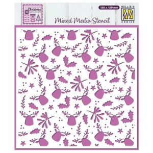 Nellie Snellen Mixed Media Stencil Moose