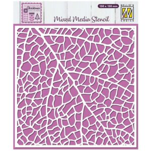 Nellie Snellen Mixed Media Stencil Leaf Grain