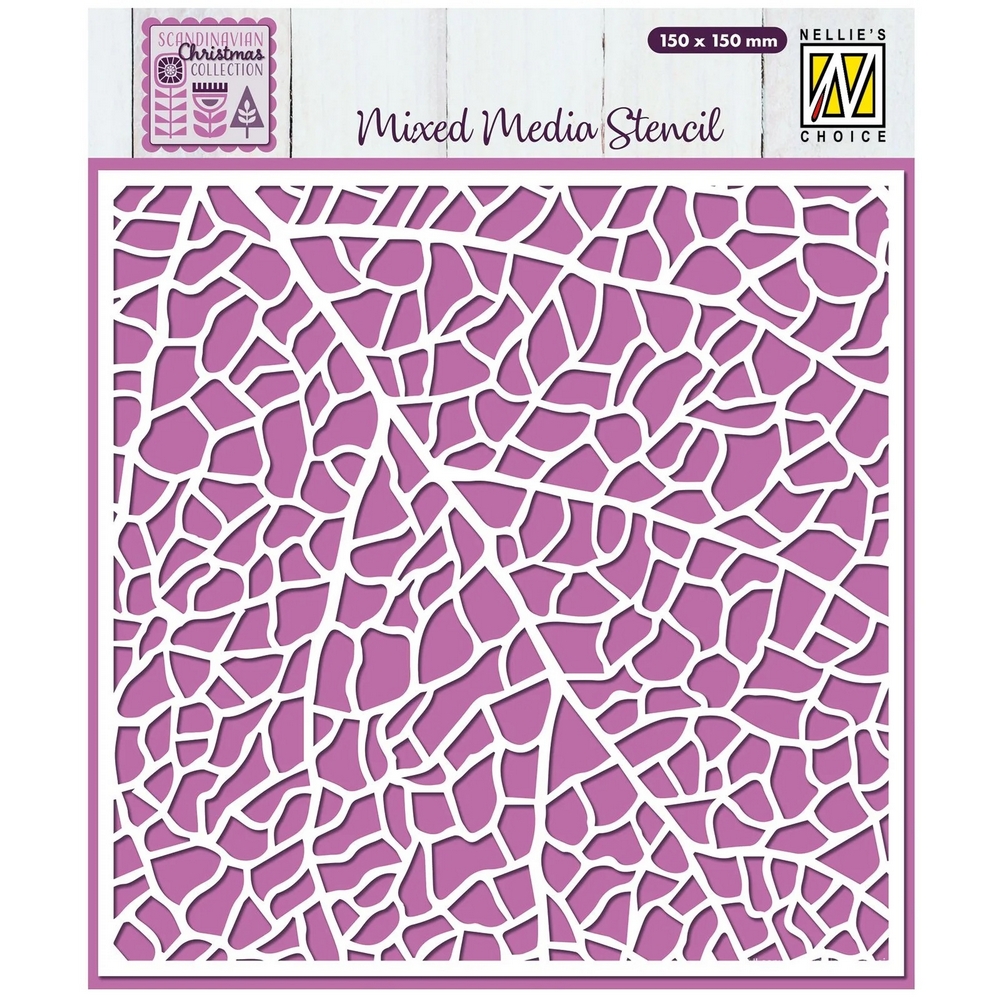 Nellie Snellen Mixed Media Stencil Leaf Grain